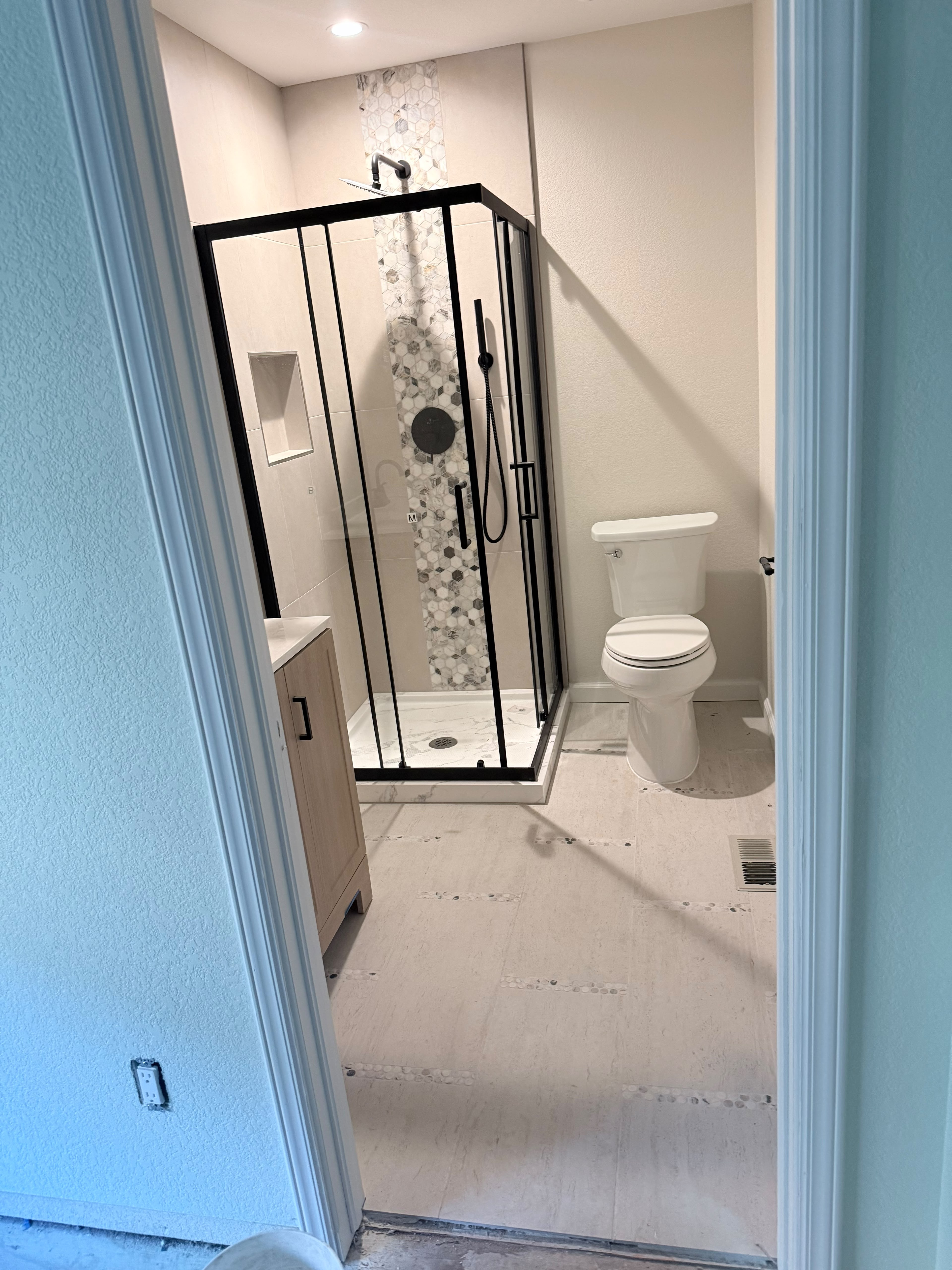 Bathroom tilework