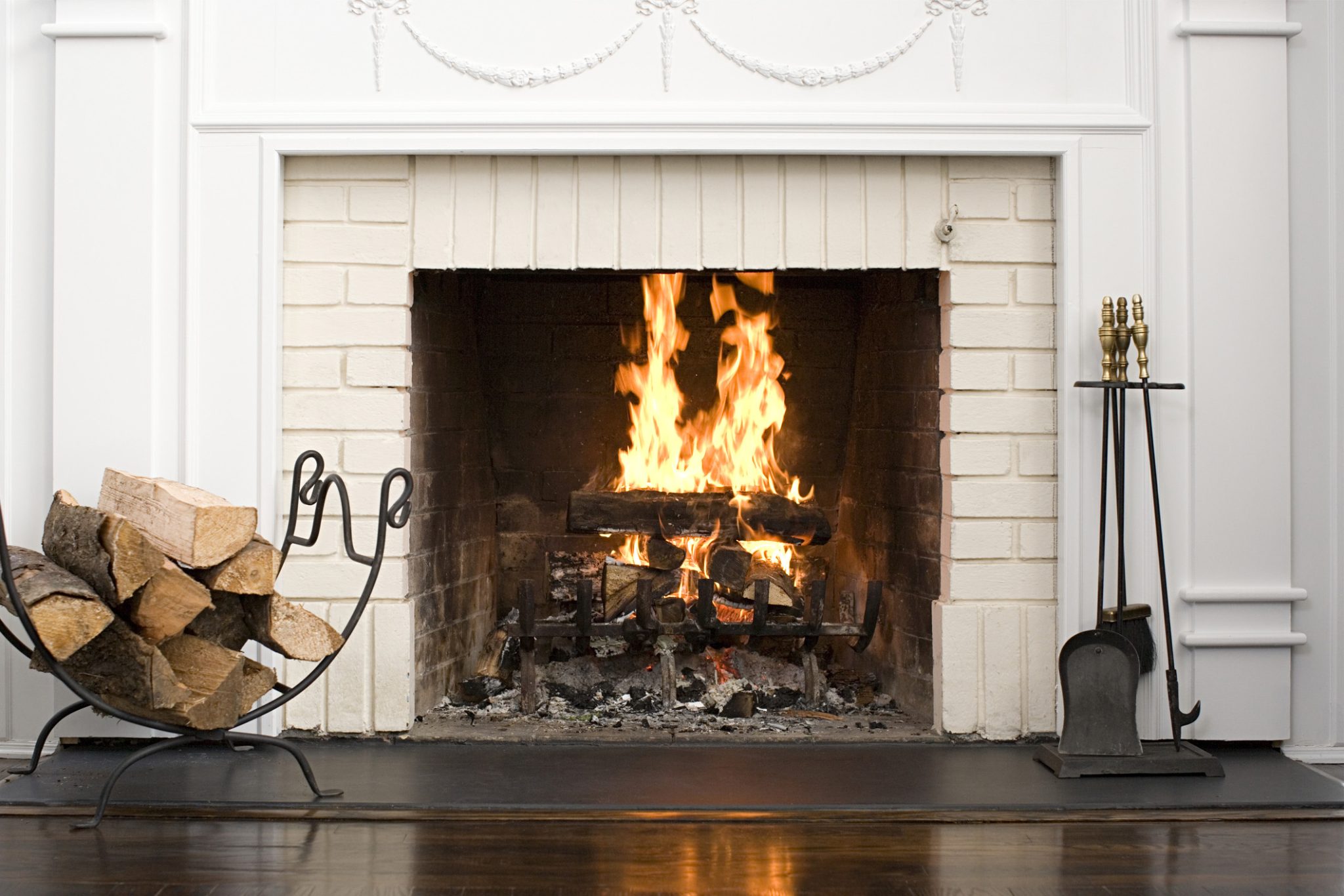 Custom fireplace surround